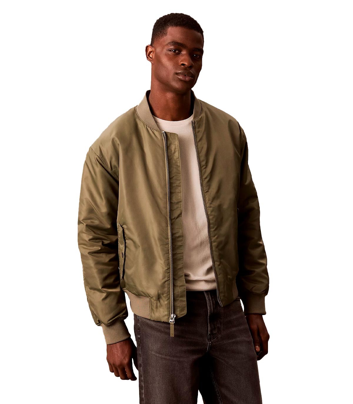 Calvin Klein - Chaqueta Bomber Hero - VERDE