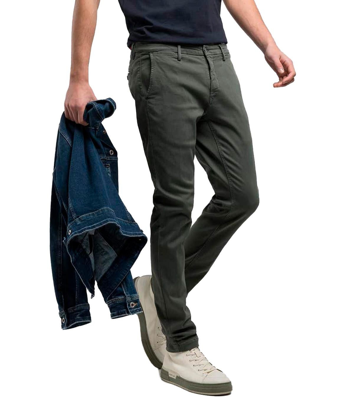 Replay - Pantalón Oz Bull Hyperflex - Verde