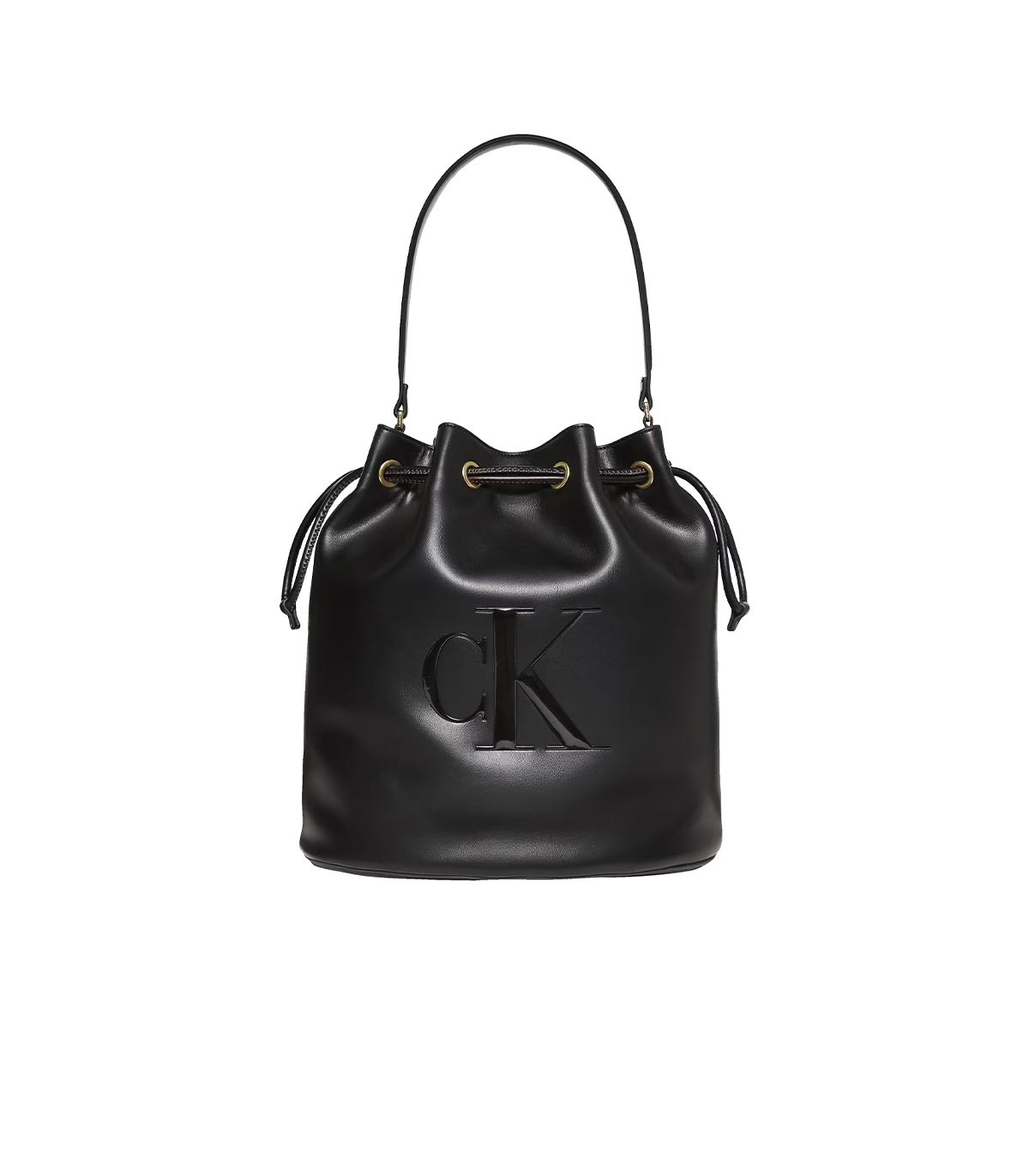 Calvin Klein - Bolso Bold CK Large Bucket - NEGRO