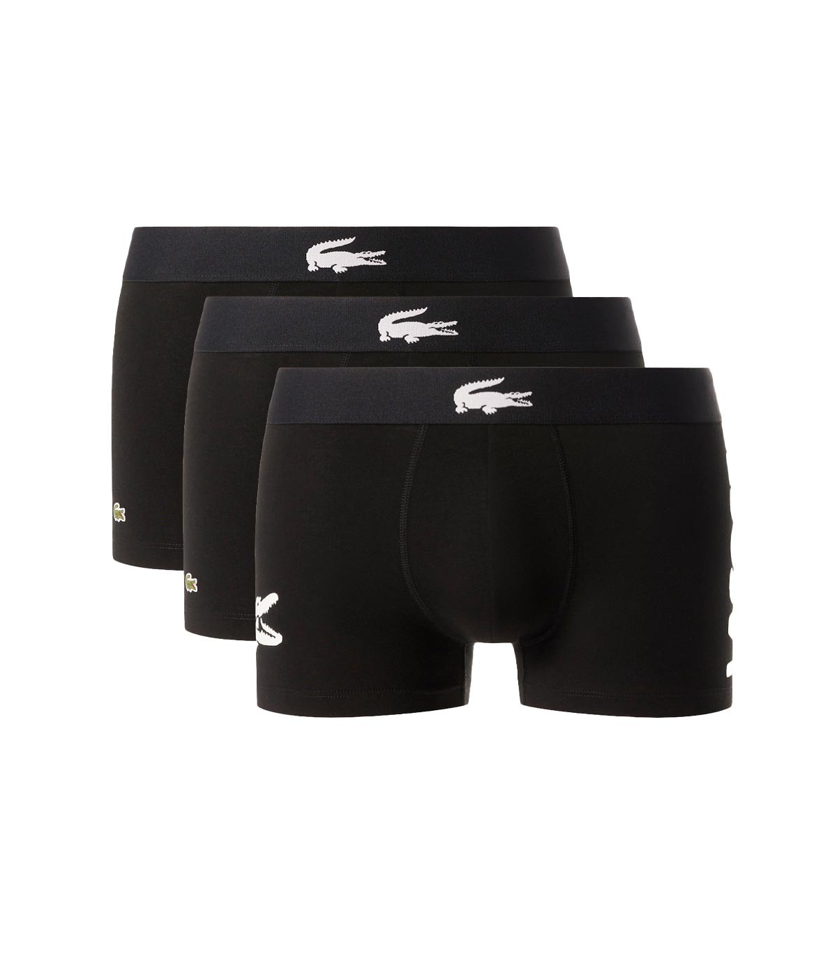 Lacoste - Bóxers Con Logo Pack De 3 - NEGRO