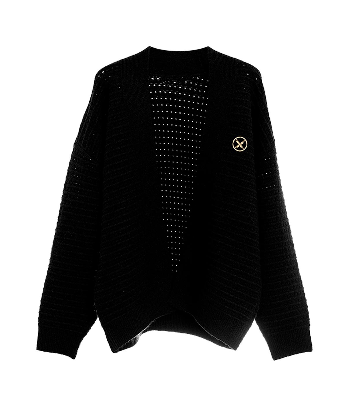 Mod Wave Movement - Cardigan Knitted - NEGRO